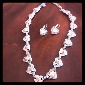 Necklace, earrings set